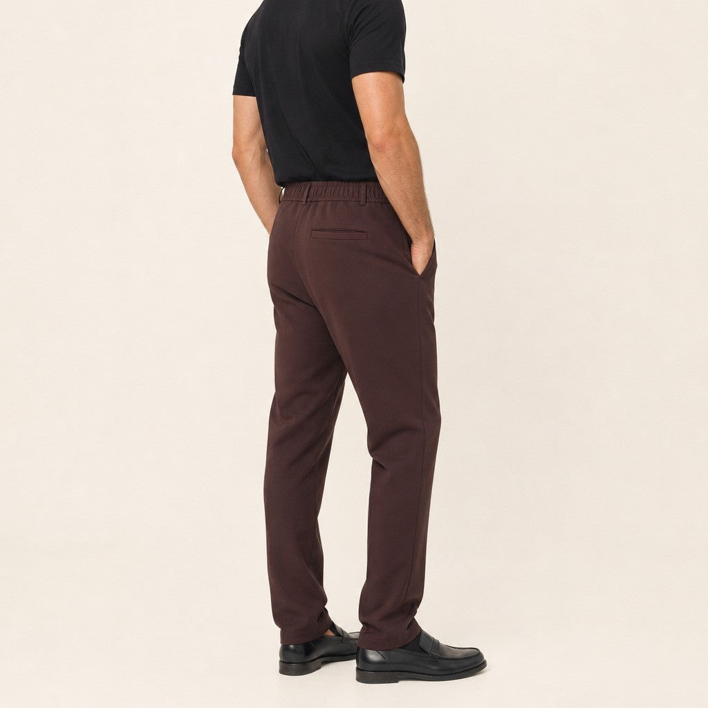 Pantalon Crêpe Carla Marron