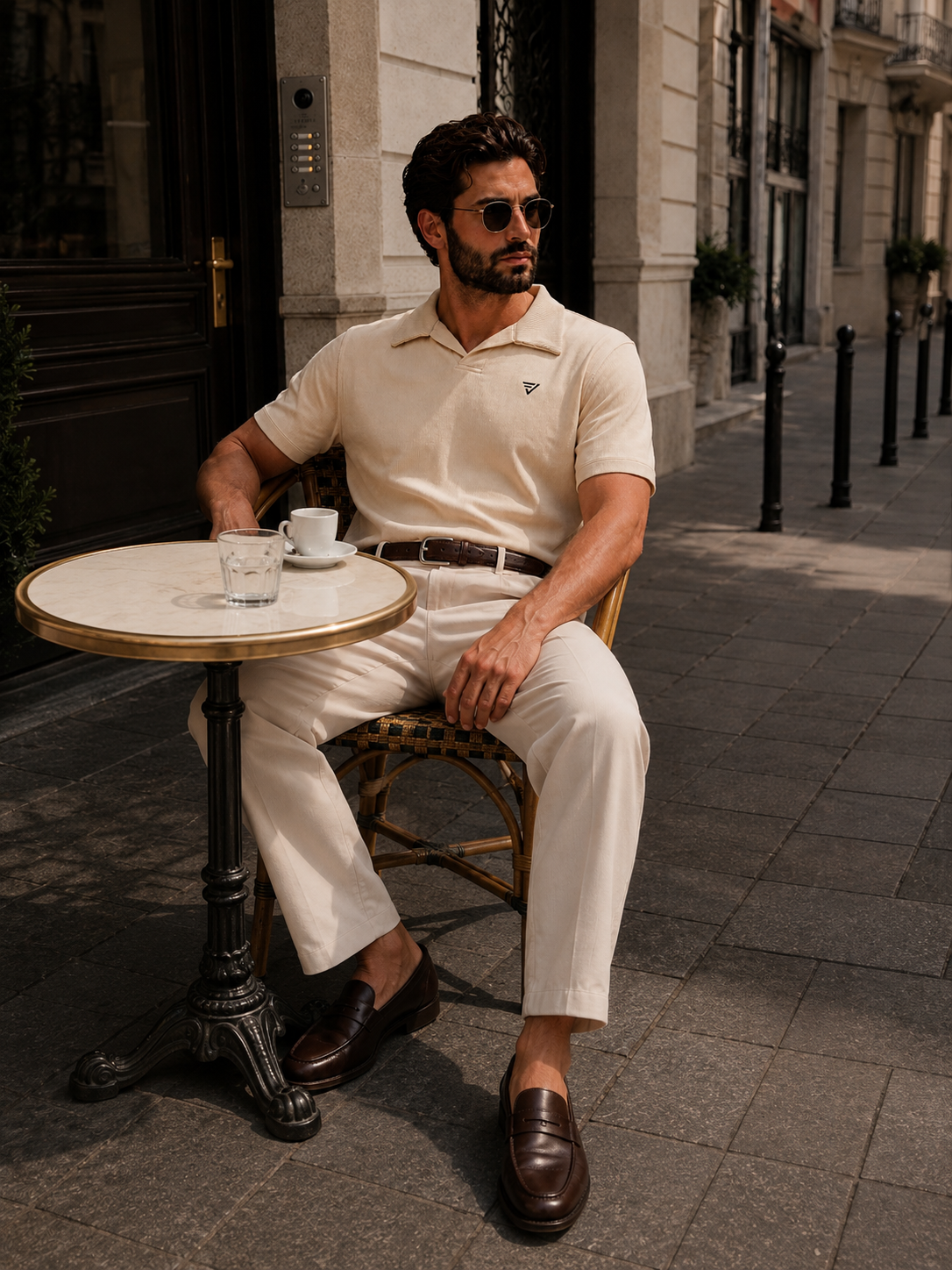 Pack Old Money — Polo + Pantalon ( beige )